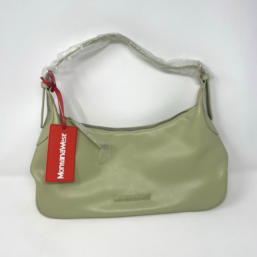 Montana West Shoulder Bag Hobo Purse Light Green PU Leather NWT MWC-274LGN